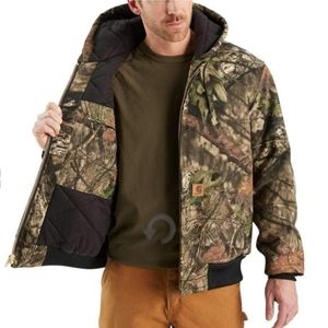 Mens Carhartt Camouflage Quilted Coat